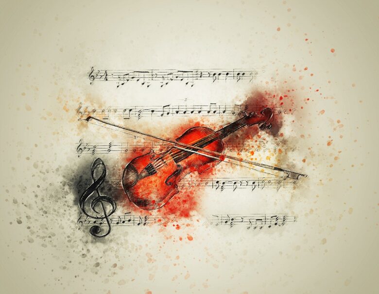 violin, music, notes